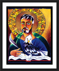 Wall Frame Black - St. John the Evangelist by M. McGrath