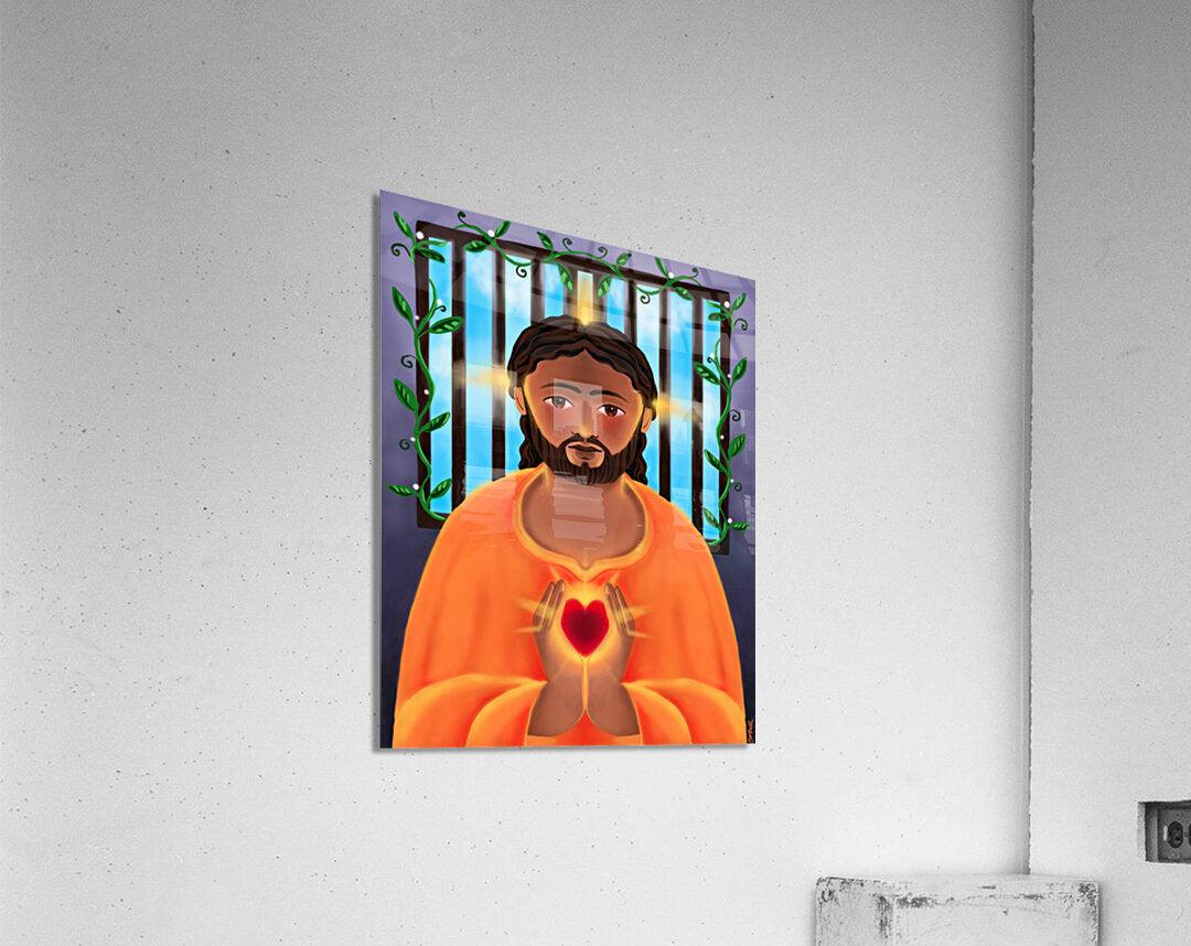 Acrylic Print - Jesus In Prison by Br. Mickey McGrath, OSFS - Trinity Stores