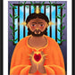 Wall Frame Black, Matted - Jesus In Prison by Br. Mickey McGrath, OSFS - Trinity Stores