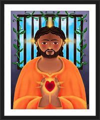 Wall Frame Black - Jesus In Prison by M. McGrath