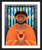 Wall Frame Black, Matted - Jesus In Prison by Br. Mickey McGrath, OSFS - Trinity Stores