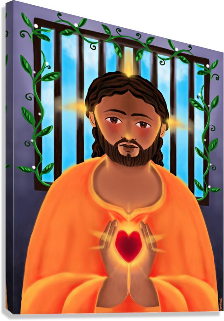 Canvas Print - Jesus In Prison by Br. Mickey McGrath, OSFS - Trinity Stores