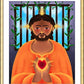Wall Frame Gold, Matted - Jesus In Prison by Br. Mickey McGrath, OSFS - Trinity Stores