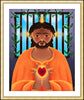 Wall Frame Gold, Matted - Jesus In Prison by Br. Mickey McGrath, OSFS - Trinity Stores
