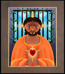 Wood Plaque Premium - Jesus In Prison by M. McGrath
