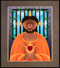 Jesus In Prison - Wood Plaque Premium by Br. Mickey McGrath, OSFS - Trinity Stores
