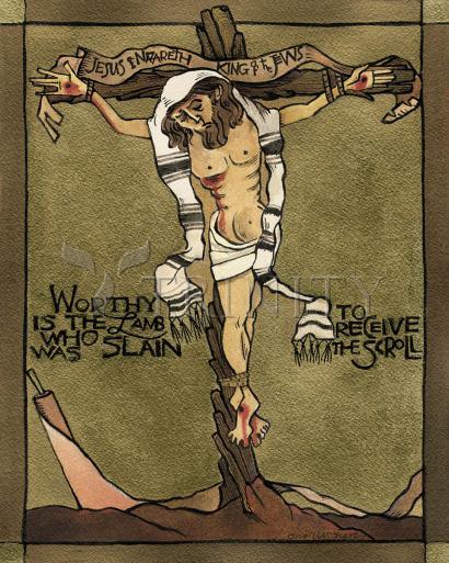 Wall Frame Black - Stations of the Cross - 14 Body of Jesus is Laid in the Tomb by M. McGrath