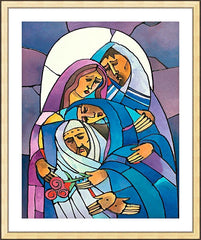 Wall Frame Gold - Stations of the Cross - 14 Body of Jesus is Laid in the Tomb by M. McGrath