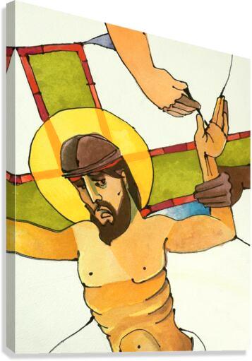 Canvas Print - Stations of the Cross - 11 Jesus is Nailed to the Cross by Br. Mickey McGrath, OSFS - Trinity Stores