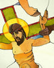 Metal Print - Stations of the Cross - 11 Jesus is Nailed to the Cross by Br. Mickey McGrath, OSFS - Trinity Stores