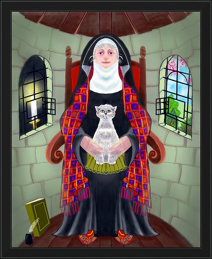 Wall Frame Black - St. Julian of Norwich by M. McGrath