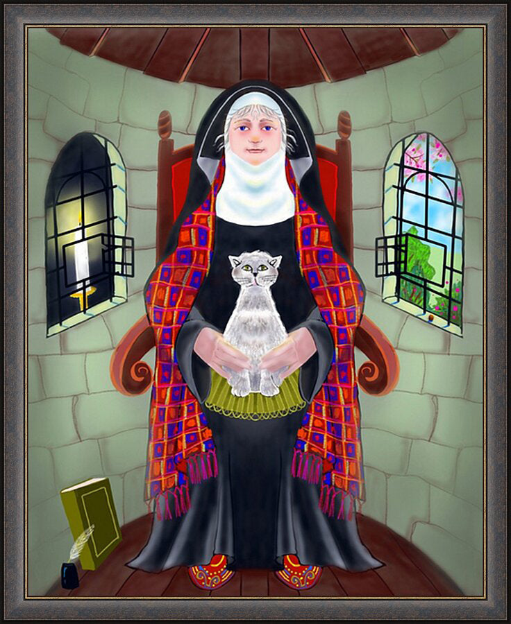 Wall Frame Espresso - St. Julian of Norwich by M. McGrath