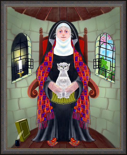 Wall Frame Espresso - St. Julian of Norwich by M. McGrath