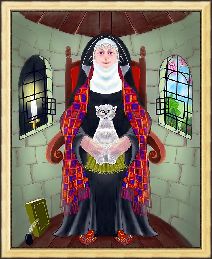 Wall Frame Gold - St. Julian of Norwich by M. McGrath