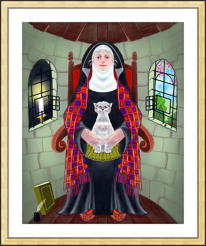 Wall Frame Gold, Matted - St. Julian of Norwich by M. McGrath