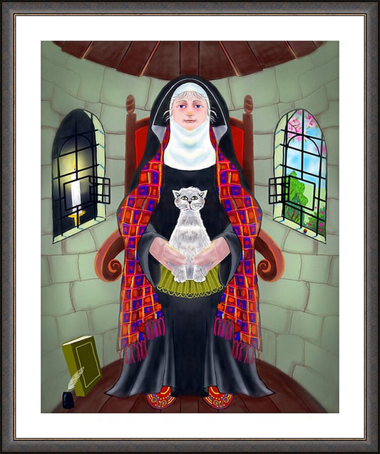 Wall Frame Espresso, Matted - St. Julian of Norwich by M. McGrath