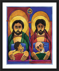 Wall Frame Black - St. Joseph and Jesus by M. McGrath