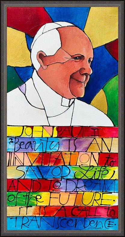 Wall Frame Gold - St. John Paul II by Br. Mickey McGrath, OSFS - Trinity Stores