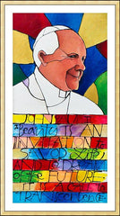 Wall Frame Gold - St. John Paul II by M. McGrath