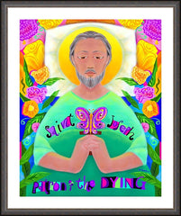 Wall Frame Espresso - St. Joseph Patron of the Dying by M. McGrath