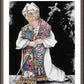 Wall Frame Espresso, Matted - St. John Paul II Kneeling by M. McGrath