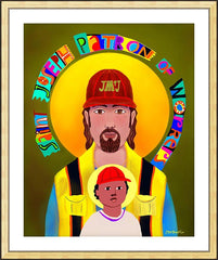 Wall Frame Gold - St. Joseph Patron of Workers by M. McGrath