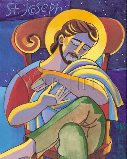 Wall Frame Black, Matted - St. Joseph by Br. Mickey McGrath, OSFS - Trinity Stores