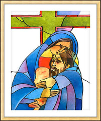 Wall Frame Gold - Stations of the Cross - 13 Body of Jesus is Taken From the Cross by M. McGrath