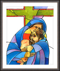 Wall Frame Espresso - Stations of the Cross - 13 Body of Jesus is Taken From the Cross by M. McGrath