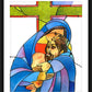 Wall Frame Black, Matted - Stations of the Cross - 13 Body of Jesus is Taken From the Cross by M. McGrath