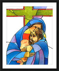 Wall Frame Black - Stations of the Cross - 13 Body of Jesus is Taken From the Cross by M. McGrath