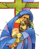 Acrylic Print - Stations of the Cross - 13 Body of Jesus is Taken From the Cross by Br. Mickey McGrath, OSFS - Trinity Stores