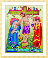 Wall Frame Gold - Jesus: Tree of Life by M. McGrath
