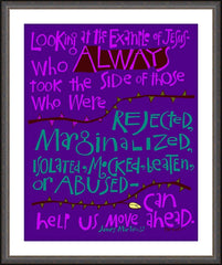 Wall Frame Espresso - Jesus Took the Side of the Rejected by M. McGrath