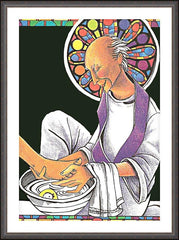 Wall Frame Espresso - St. John Vianney by M. McGrath