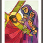 Wall Frame Espresso, Matted - Stations of the Cross - 8 Jesus Meets the Women of Jerusalem by Br. Mickey McGrath, OSFS - Trinity Stores