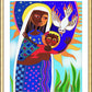 Wall Frame Gold, Matted - Kenya Madonna and Child by Br. Mickey McGrath, OSFS - Trinity Stores