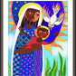 Wall Frame Espresso, Matted - Kenya Madonna and Child by Br. Mickey McGrath, OSFS - Trinity Stores