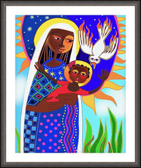 Wall Frame Espresso - Kenya Madonna and Child by M. McGrath