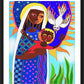 Wall Frame Black, Matted - Kenya Madonna and Child by Br. Mickey McGrath, OSFS - Trinity Stores