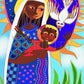 Wall Frame Espresso, Matted - Kenya Madonna and Child by Br. Mickey McGrath, OSFS - Trinity Stores