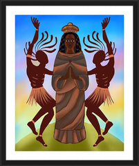 Wall Frame Black - Kongo Madonna by M. McGrath