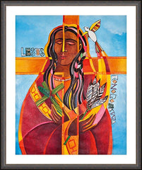 Wall Frame Espresso - Jesus I Love You - Lesos Konoronhkwa by M. McGrath