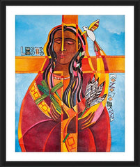 Wall Frame Black - Jesus I Love You - Lesos Konoronhkwa by M. McGrath