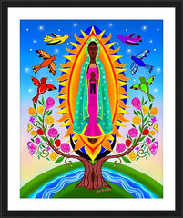 Wall Frame Black - Our Lady of Guadalupe by M. McGrath