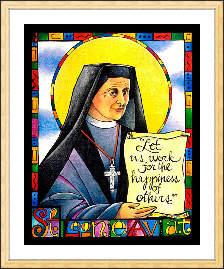 Wall Frame Gold, Matted - St. Leonie Aviat by Br. Mickey McGrath, OSFS - Trinity Stores