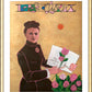 Wall Frame Gold, Matted - St. Thérèse of Lisieux by Br. Mickey McGrath, OSFS - Trinity Stores