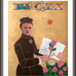 Wall Frame Espresso, Matted - St. Thérèse of Lisieux by Br. Mickey McGrath, OSFS - Trinity Stores