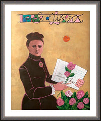 Wall Frame Espresso - St. Thérèse of Lisieux by M. McGrath