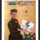 Wall Frame Black, Matted - St. Thérèse of Lisieux by Br. Mickey McGrath, OSFS - Trinity Stores